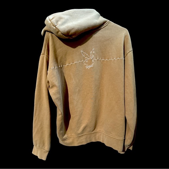 Pacsun Playboy Hoodie Tan Medium - Picture 2 of 5